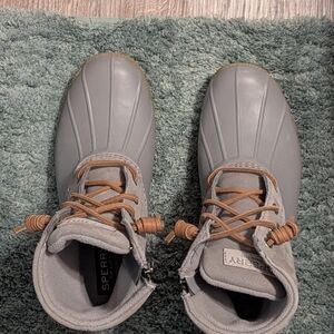 Sperry Gray Top Sider Duck Boots 7